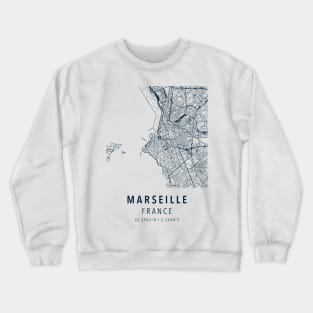 marseille simple map Crewneck Sweatshirt